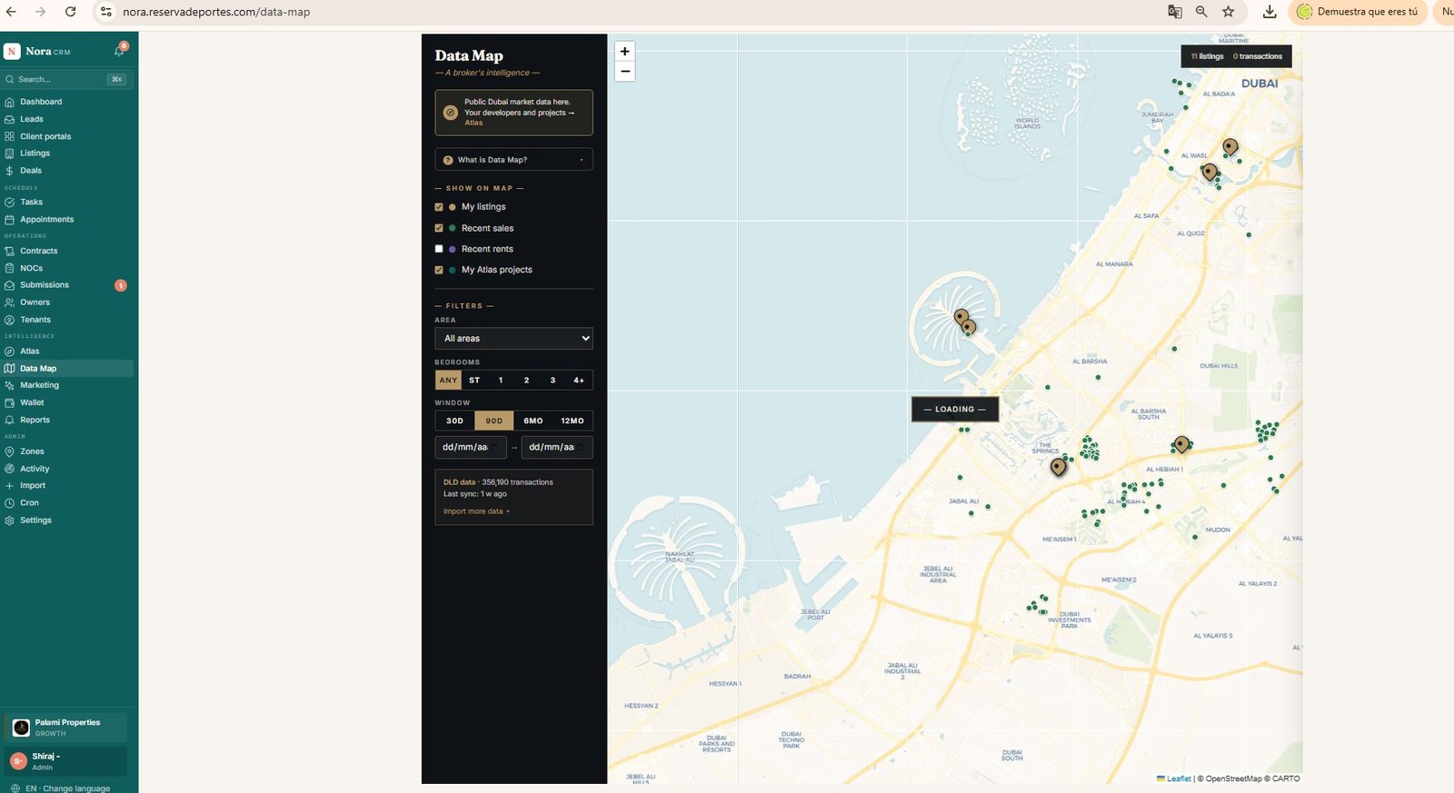 Nora CRM Data Map